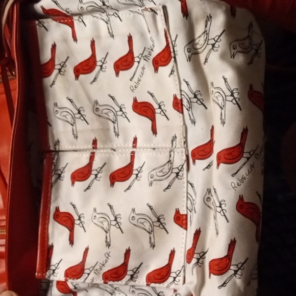 REBECCA MINKOFF Red Orange Conceal and Carry Shoulder Bag Purse. COA!! - Picture 11 of 14